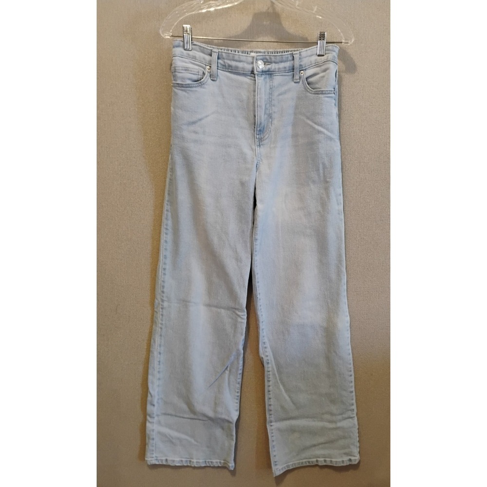 NOBO Wide Leg Jeans Size Small (4-6) Elastic Back 28-30 Waist x32 11.5" Rise